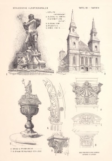 Tafel 151 Barock : Görlitz Untermarkt ; Glogau Ev. Kirche zum Schifflein Christi ; Glogau Dom ; Räuden OS. ; Brieg Ring 6 ; Brieg K. Pfarrkirche ; Ohlau Schulhaus (Schloss)