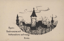 Oppeln : Piastenschloss mit Rathausturm und evang. Kirche