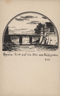 Oppeln : Blick auf die Oder vom Mühlgraben aus