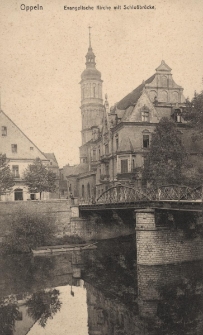 Oppeln : Evangelische Kirche mit Schlo&szlig;br&uuml;cke