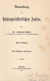 Vervaltung des Hohenpriesterlichen Amtes
