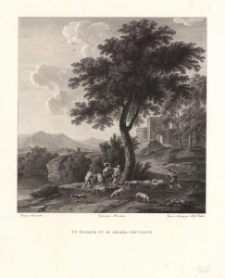 Un paysage vu au soleil couchant