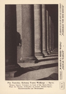 Warszawa przed wojną : Plac Teatralny. Kolumny Teatru Wielkiego - Opery