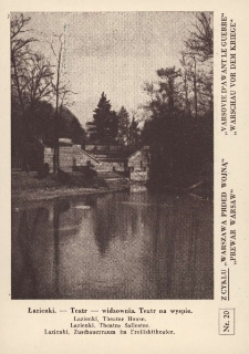 Warszawa przed wojną : Łazienki. Teatr - widzownia [!]. Teatr na wyspie