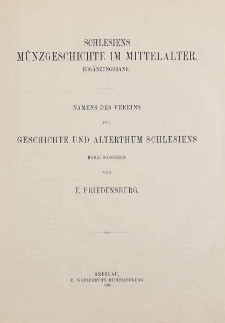 Bd.23. Schlesiens M&uuml;nzgeschichte im Mittelalter Erg&auml;nzungsband