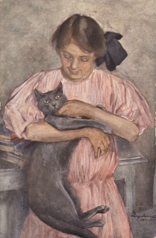 [Portret dziewczynki z kotem]