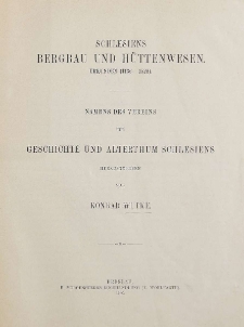 Bd.20. Schlesiens Bergbau und Hüttenwesen. Urkunden (1136-1528)
