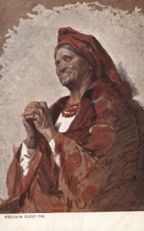 [Portret kobiety w stroju ludowym]