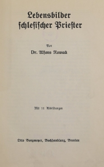 Lebensbilder schlesischer Priester [Tl. 1]