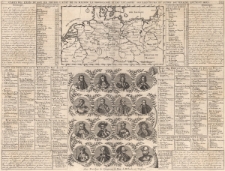 Carte des Etats du Roy de Prusse, L&rsquo;etat de sa maison, la chronologie et les estampes des electeurs et autres Souverains, qui sont issus