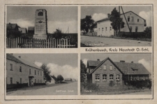Kr&auml;henbusch, Kreis Neustadt O.-Schl. : Kriegerdenkmal, NS. Kindergarten, Gasthaus, Schule