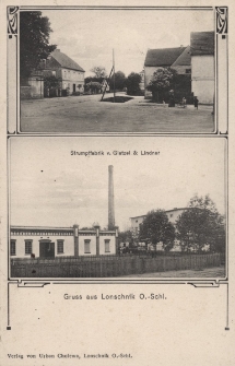 Gruss aus Lonschnik O.-Schl. : Strumpffabrik v. Glatzel & Lindner