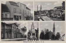 Groschowitz b. Oppeln O.-S. : E. Blauth's Warenhandlung, Zementfabrik, Bahnof, Kirche