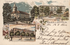 Gruss aus Oppeln : Piastenschloss, Regierungsgeb&auml;ude, Kgl. Land u. Amtsgericht