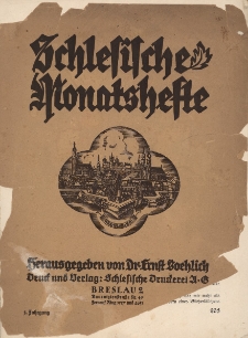 Schlesische Monatshefte : Bl&auml;tter f&uuml;r Kultur und Schrifttum der Heimat 1926, 3 Jg., H.5