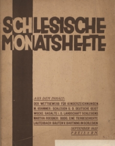 Schlesische Monatshefte : Bl&auml;tter f&uuml;r Kultur und Schrifttum der Heimat 1927, 4 Jg., Nr 9