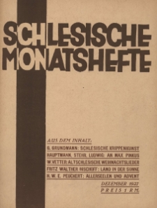 Schlesische Monatshefte : Bl&auml;tter f&uuml;r Kultur und Schrifttum der Heimat 1927, 4 Jg., Nr 11