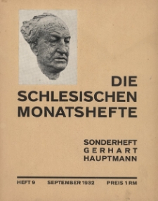 Schlesische Monatshefte : Bl&auml;tter f&uuml;r Kultur und Schrifttum der Heimat 1932, 9 Jg., Nr 9