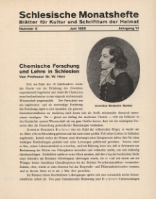 Schlesische Monatshefte : Bl&auml;tter f&uuml;r Kultur und Schrifttum der Heimat 1929, 6 Jg., Nr 6