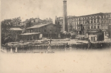 Gruss aus Oppeln : Zimmerstrasse und S&auml;gewerk von E. Pfeiffer