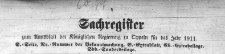 Sachregister zum Amtsblatt der K&ouml;niglischen Regierung zu Oppeln f&uuml;r das Jahr 1911