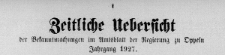 Zeitliche Uebersicht der Bekanntmachungen im Amtsblatt der Regierung zu Oppeln Jahrgang 1927