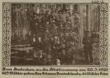 Przysiecz : [awers:] Gutschein der Gemeinde Przyschetz 25 Pf. [rewers:] Zum Andenken an die Abstimmung