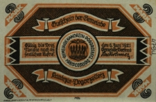 Kędzierzyn : [awers:] Gutschein der Gemeinde Kandrzin - Pogorzelletz 3 M. [rewers:] Alte Schrotholzkirche in Kandrzin-Pogorzelletz erbaut Ednd d. 30 j&auml;hr.Kriegs steht jetzt im Scheitniger Park in Breslau