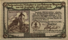 Mikoł&oacute;w : [awers:] Nota miasta Mikołowa na G&oacute;rnym Śląsku na 50 fenig&oacute;w niemieckich [rewers:] Gutschein der Stadt Nikolai in Oberschlesien &uuml;ber 50 deutsche Reichspfennige