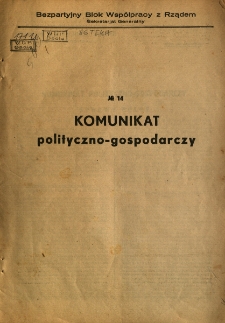 Komunikat polityczno-gospodarczy, sprawy rolne