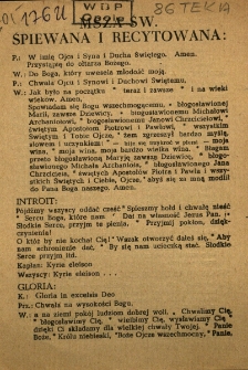 Msza św. śpiewana i recytowana