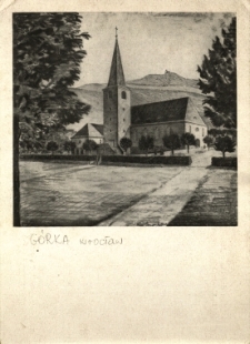 Sob&oacute;tka : widok na nowo wybudowany kości&oacute;ł