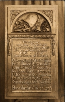 Sob&oacute;tka : tablica ku czci poległych w czasie I Wojny Światowej