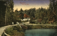 Głuchołazy : część zdrojowa z mostem na rzece Biała