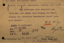 Opole : An des St&auml;dtische Betriebsamt [Podpis:] Hochachtungsvoll Halvor Breda