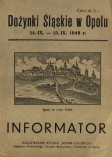 Dożynki Śląskie w Opolu 14-15 IX 1946