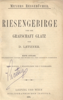 Riesengebirge und die Grafschaft Glatz