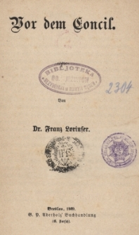 Vor dem Concil