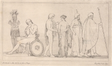 Patroklos przekazuje Bryzeidę heroldom Agamemnona