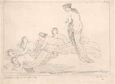 Tetyda odsyła swe siostry Nereidy w głąb morza do pałacu Nereusa nakazując, by opowiedziały ojcu o rozpaczy Achillesa po śmierci Patroklosa