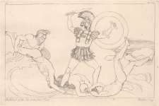 Achilles walczy z bogiem rzeki Skamandrem