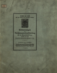 Erl&auml;uterungen zum Reichsmanteltarifvertrag f&uuml;r die Gemeindearbeiter RMT G 1926
