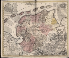 Tabula Frisiae Orientalis olim Vbbonis Emmii Deinde Sansonis et Allardi studio nota cum variis Autographis denuo collata, aucta innumerisque in locis emendata ab Ehrenreichio Gerharbo Coldewey D.Ser: Pr: Fr: Cr: Consiliario Advocato Fisci Et Archivario