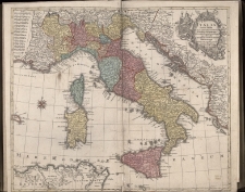 Italia annexis Insulis Sicilia, Sardinia et Corsica secundum observationes Societatis Regiae Scientiarum, que est Parisiis et diversorum celeberrimorum Astronomorum noviter et accuratise. exarata Cura et sumptibus Tob.Conr.Lotter, Calcogr.