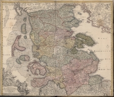 Ducatus Slesvicensis in omnes ejusdem Generales et Particulares Praefecturas exacte divisi Nova Tabula edita a Ioh.Baptista Homanno