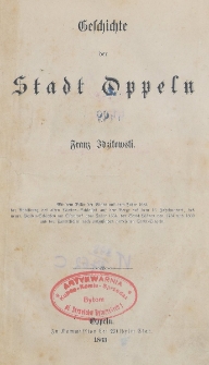 Geschichte der Stadt Oppeln