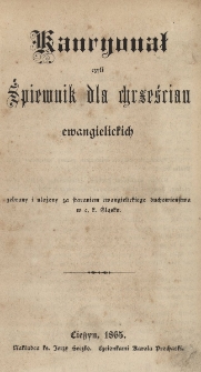 Kancyonał czyli Śpiewnik dla chrześcian ewangelickich