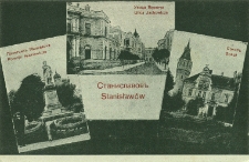 Stanisławów : pomnik Mickiewicza, ulica Jachowicza, Sokół