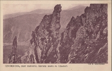 Czarnohora : część zachodnia, sceneria skalna na Szpyciach