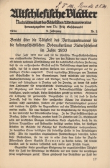 Altschlesische Bl&auml;tter 1934 : Jg.9, Nr 2